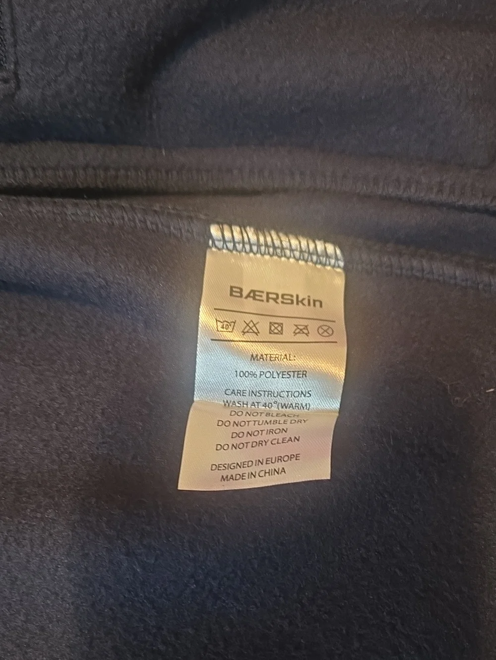 Bearskin Tactical Hoodie 4.0 Mens Blue Full Zip Fleece Sweatshirt Jacket- XL